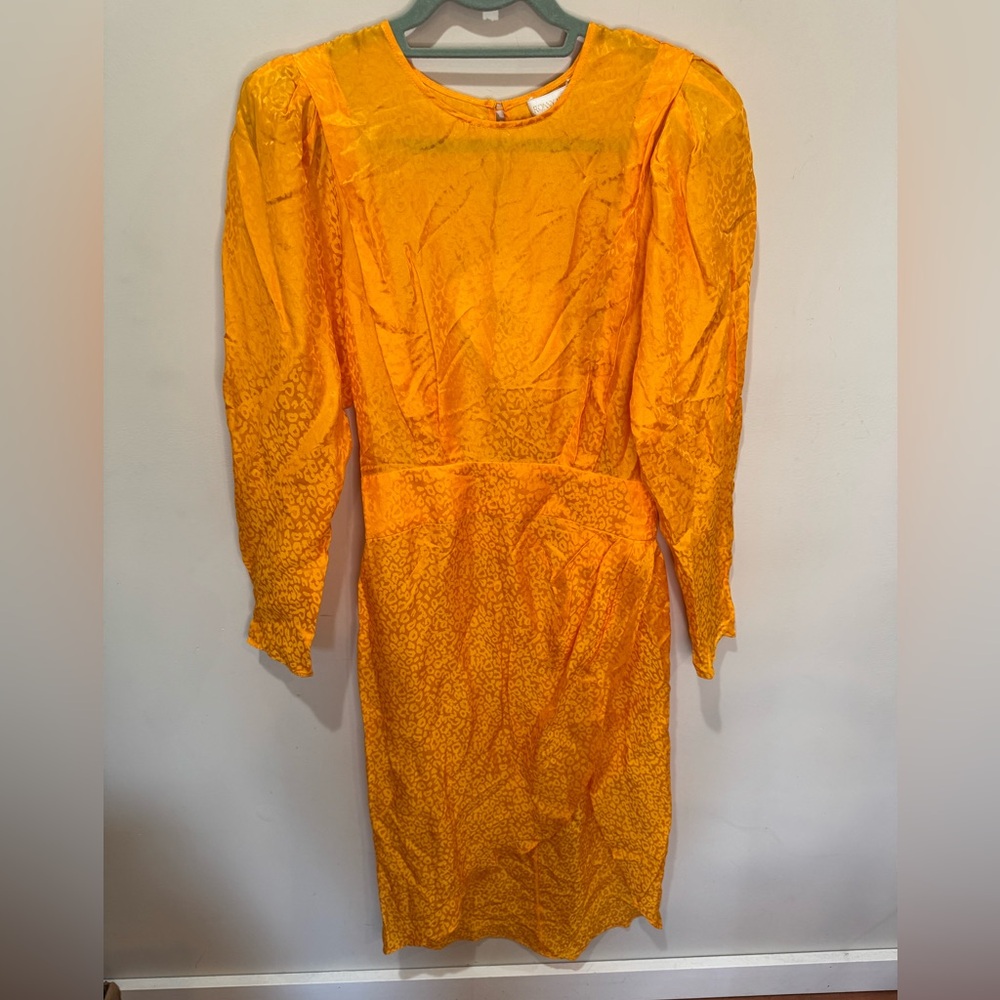 Ronny Kobo NWT Jade Midi Dress‎ Marygold Sz M